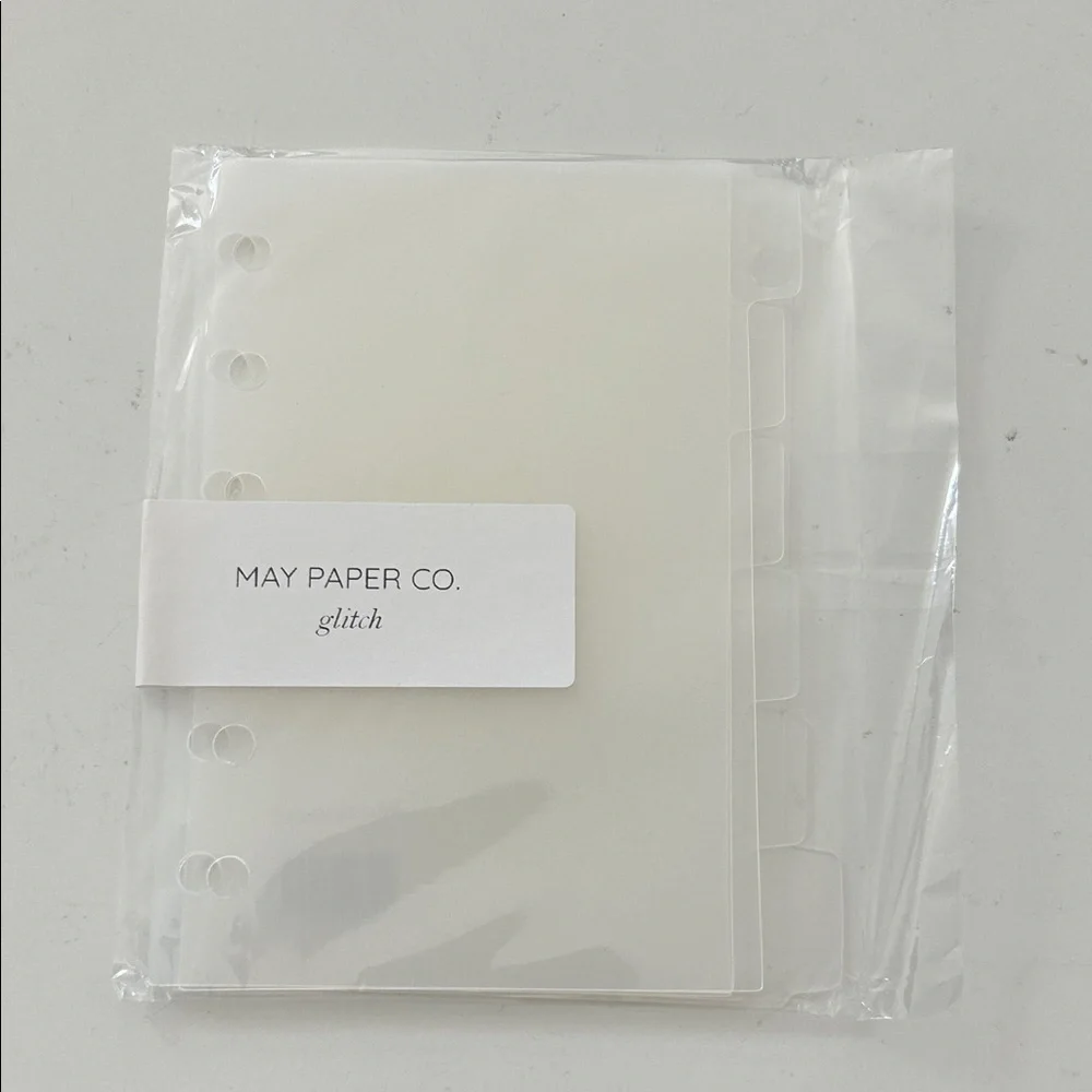Pocket plastic dividers 6-ring planner NEW: clear or orange clear